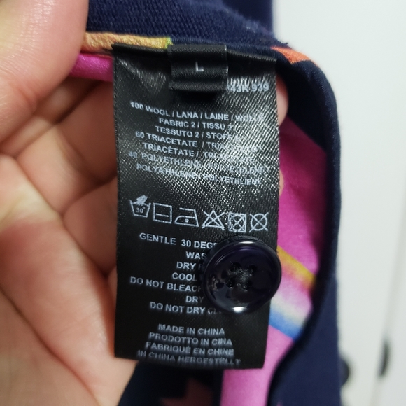 PAUL SMITH Ribbons Navy Wool Cardigan - Picture 12 of 16